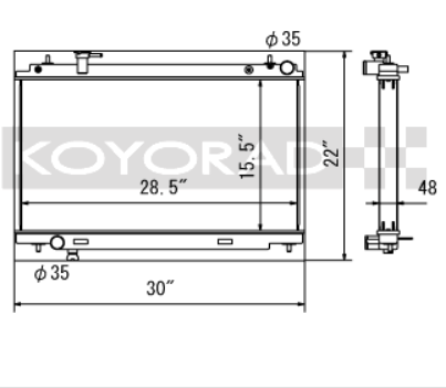 Koyorad alloy radiator - Nissan 350Z (VQ35DE) 03-06