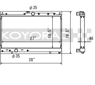 Koyorad alloy radiator - Mitsubishi Evo 7 / 8 / 9 01-07