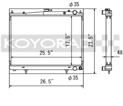 Koyorad alloy radiator - Nissan Skyline R34 GTR 00-02