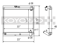 Koyorad alloy Radiator - Mazda RX7 FC S4 86-88