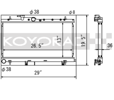 Koyorad alloy radiator - Subaru WRX GDA GG9 GDB GDF GGA GGG GRF 00-14